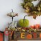Edge Collections - Green - Velvet Weighted Pumpkins with Resin Stem - 2 Set
